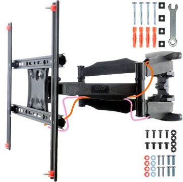 MOCNY OBROTOWY REGULOWANY UCHWYT SLIM DO TELEWIZORA TV 32-69 CALE VESA