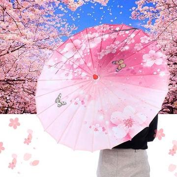 Ręcznie robiony parasol wiatroszczelny do tańca klasycznego (różowy)