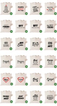 сумка с принтом для подруги Psiapsi BFF сестренка