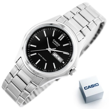 KLASYCZNY ZEGAREK MĘSKI CASIO MTP-1239D-1A - MULTIDATA + BOX, Casio, 2414.