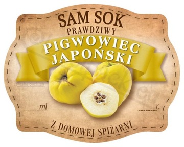 SOK PIGWOWIEC JAPOŃSKI - Etykieta na słoik