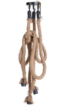 LAMPA PAJĄK 3 RAMIONA SZNUR JUTOWY COUNTRY 100 CM