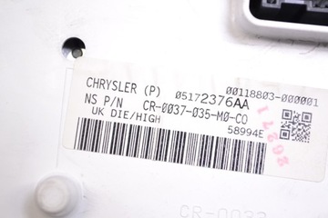 DODGE NITRO 2.8 CRD 2009 RHD SADA INDIKÁTOR TACHOMETRU