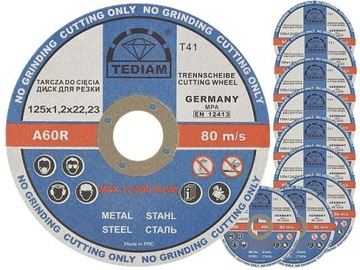 Tarcza do cięcia metalu stal 125x1,2 tarcze TEDIAM