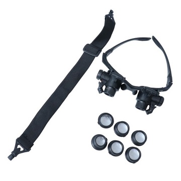 OKULARY JUBILERSKIE LED PODWÓJNA LIPKA 10 X