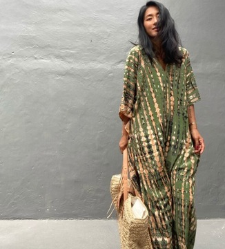 ПАРЕО ТУНИКА БОХО ЛЕТНЕЕ ПЛАТЬЕ ДЛИННАЯ КЕПКА