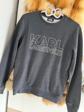 Bluza dresowa Karl Lagerfeld S szary bawełna