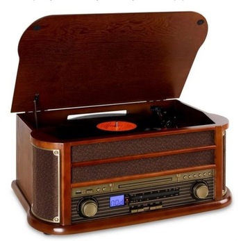 Gramofon Auna Belle Epoque 1908 brązowy Opis Ł426