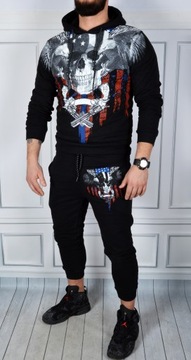 Komplet Dresowy Spodnie Bluza Athletic Skull