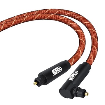 EMK 90 stopni cyfrowy optyczny przewód Audio 5.1 kątowy kabel Toslin~2171