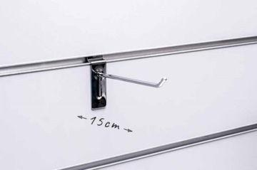 Крючок одинарный Slatwall, хром, 30 см.