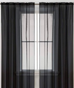 ЧЕРНАЯ ВУАЛЬ 300СМ ИЗ СОБОЛЯ И КАЧЕСТВЕННАЯ ШТОРА ОТДЕЛКА ШТОР