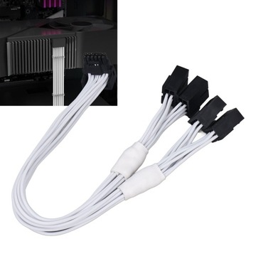 Удлинительный кабель PCIE 5.0, 12 4-контактных - 4 8-контактных удлинительных кабеля для 5F