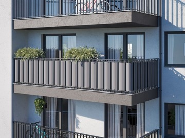 OSŁONA NA BALKON 0,95X6M MATA SZARA + GRATIS! PL