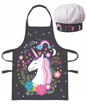 Fartuszek kuchenny z czapką Unicorn Jednorożec