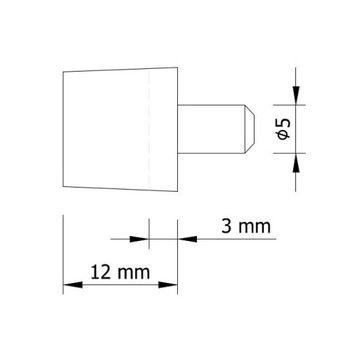 1 стеклянная полка с никелевым крепежным штифтом