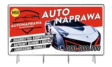 Solidny Baner Reklamowy 200cmx100cm Auto Serwis