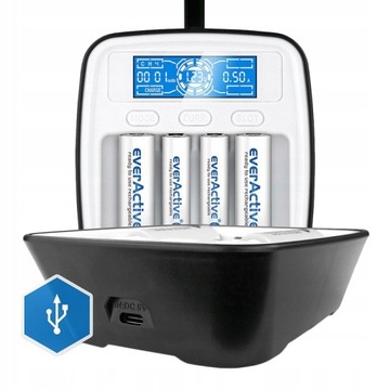 Аккумуляторное зарядное устройство NC-1000M NI-MH Батарея AAA AAA R3 R6 USB-C FAST