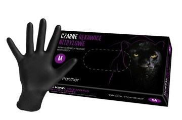 Rękawiczki jednorazowe nitrylowe Black Panther M