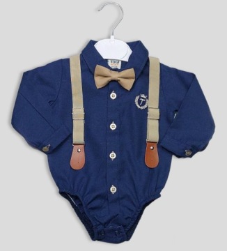 ELEGANCKI KOMPLET NIEMOWLĘCY DLA CHŁOPCA MUCHA 68