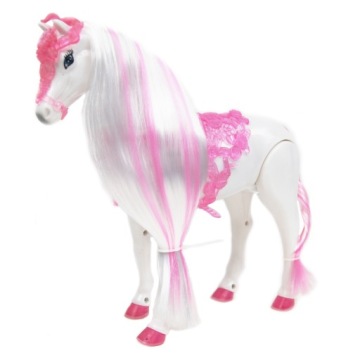 ПРОГУЛЯЮЩАЯ ЛОШАДЬ ДЛЯ КУКЛЫ С РОЗОВОЙ ГРИВОЙ НОРИМПЕКС