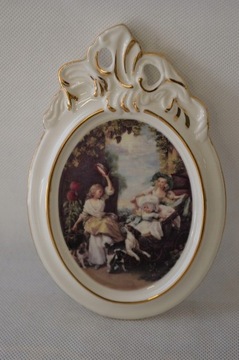 OBRAZ OWALNY NA PORCELANIE - OWAL ARYSTOKRACJA
