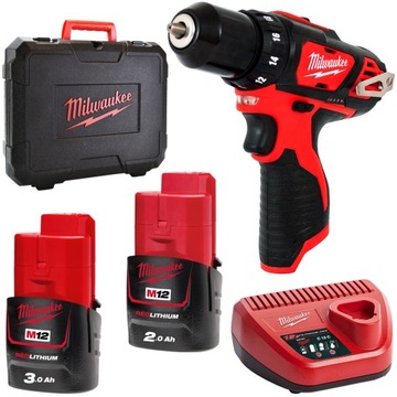Akumulatorowa wkrętarka Milwaukee M12 BDD 2x2.0Ah 12V Ładowarka Skrzynka