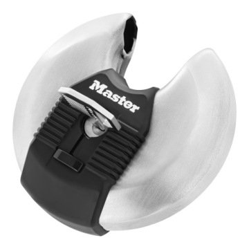 Прочный навесной замок в крышке Masterlock M50EURD, 80 мм, диаметр ячейки 12х17 мм.