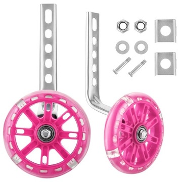 СВЕТОДИОДНЫЕ БОКОВЫЕ КОЛЕСА ДЛЯ ВЕЛОСИПЕДА 12–20 ДЮЙМОВ СТАБИЛИЗАТОРЫ С БЛЕСКАМИ ДЛЯ ВЕЛОСИПЕДА