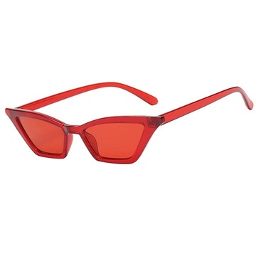 Damskie lustrzane plastikowe małe okulary przeciwsłoneczne Okulary Retro Noir
