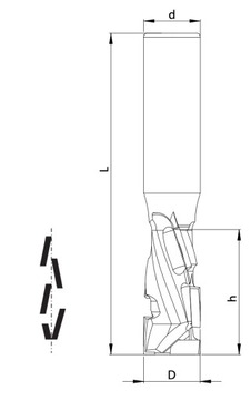 FABA АЛМАЗНЫЙ РЕЗАК Z1+1 20x43x20мм ПЛИТА/МДФ/ХДФ