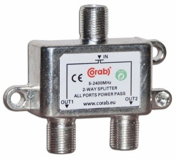 Rozgałęźnik 1/ 2 TV Rozdzielacz Splitter Unicable