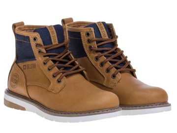 ТРАПЕРЫ BIG STAR, НАТУРАЛЬНАЯ КОЖА, ВЕРБЛЮДНЫЙ, EE274004, размер 40