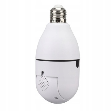 НАРУЖНАЯ ВРАЩАЮЩАЯСЯ КАМЕРА 2.4G WIFI E27 БЕЛАЯ