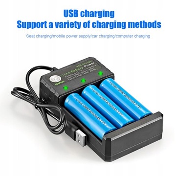Зарядное устройство Smart 18650 с 3-слотовым литий-ионным аккумулятором 4,2 В