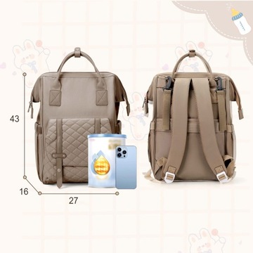 сумка-рюкзак, органайзер для коляски для мамы и папы 3в1