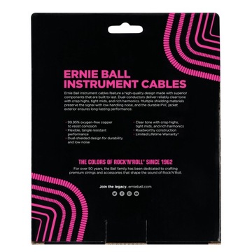 Гитарный кабель Ernie Ball 9 метров СПИРАЛЬНЫЙ КАБЕЛЬ