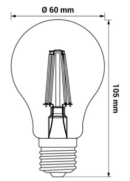 E27 CLARO СВЕТОДИОДНАЯ ЛАМПА 7W 230V 808LM ТЕПЛЫЙ СВЕТ