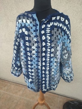 Kardigan sweter handmade boho hippie