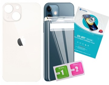 Klapka Plecki Tył iPhone 13 Biała White Duże oczko + Folia Hydrożelowa