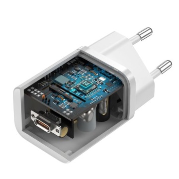 БЫСТРОЕ ИНТЕЛЛЕКТУАЛЬНОЕ СЕТЕВОЕ ЗАРЯДНОЕ УСТРОЙСТВО BASEUS ДЛЯ ТЕЛЕФОНА 3A USB C 25W QC