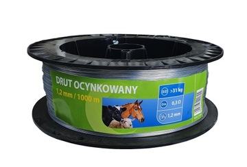 Drut do pastucha ogrodzenia ocynkowany 1,2mm 1000m