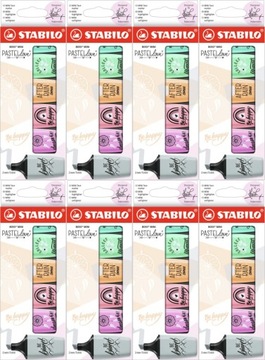 Zakreślacz Stabilo Boss Mini Pastell etui 6szt x8