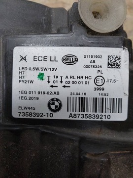 BMW 1 F20 11- SVĚTLO PRAVÁ PŘEDNÍ A8735839210 7358392-10