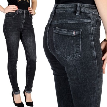 Damskie Spodnie Jeansy Jeansowe Modelujące SKINNY