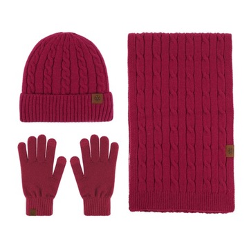 Zestaw szalików i rękawiczek z ekranem dotykowym Beanie Winter Warm Beanie