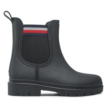 Tommy Hilfiger Czarne Buty Damskie Kalosze Botki Rain Boot r. 38