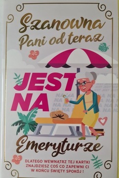 kartka Z OKAZJI PRZEJŚCIA NA EMERYTURę EMERYTURA