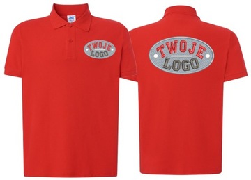 Koszulka polo męska z haftem logo nadruk 3XL