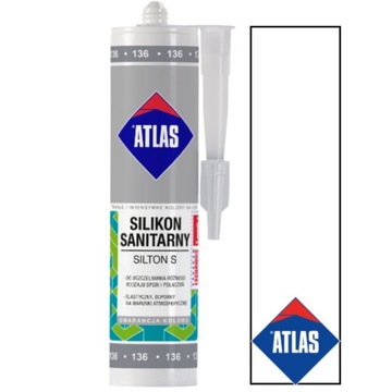ATLAS SILIKON SILTON SANITARNY BIAŁY 001 280ml